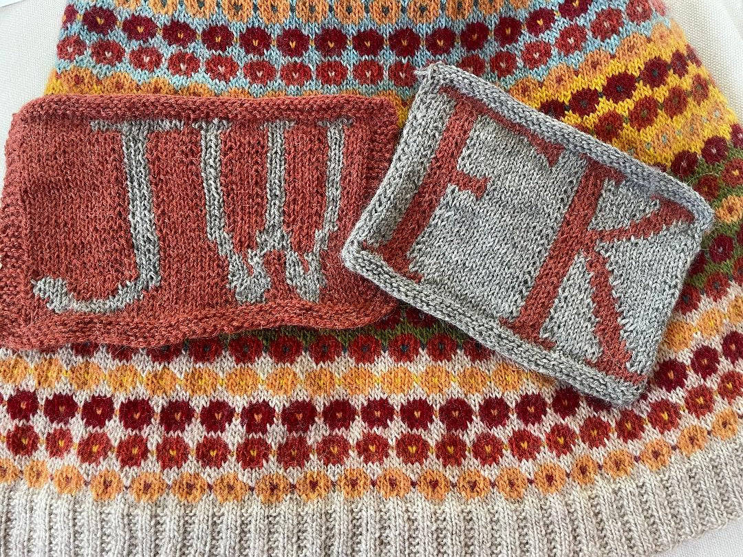 Intarsia Initials Class