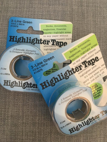 Highlighter Tape 1/2 inches