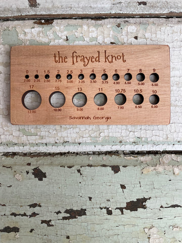 TFK  Logo Wooden Needle Gauge